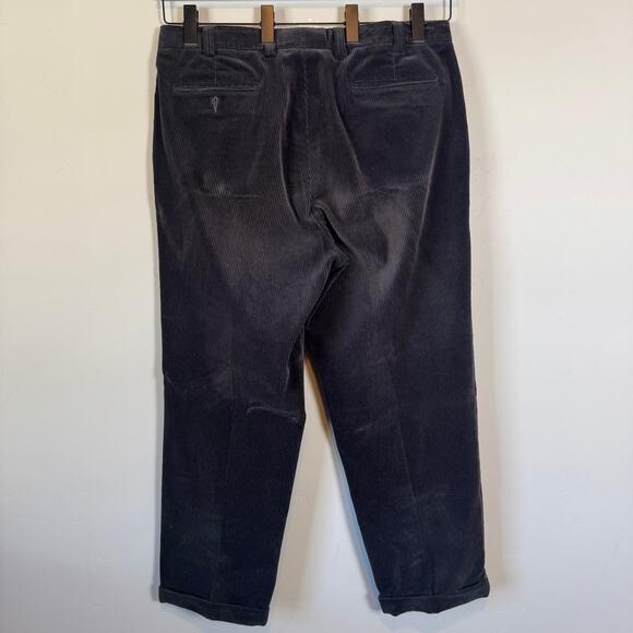 Orvis Men's Size 38 Corduroy Trousers Pleated Brisbane Moss 90s Grandpacore - Picture 7 of 11